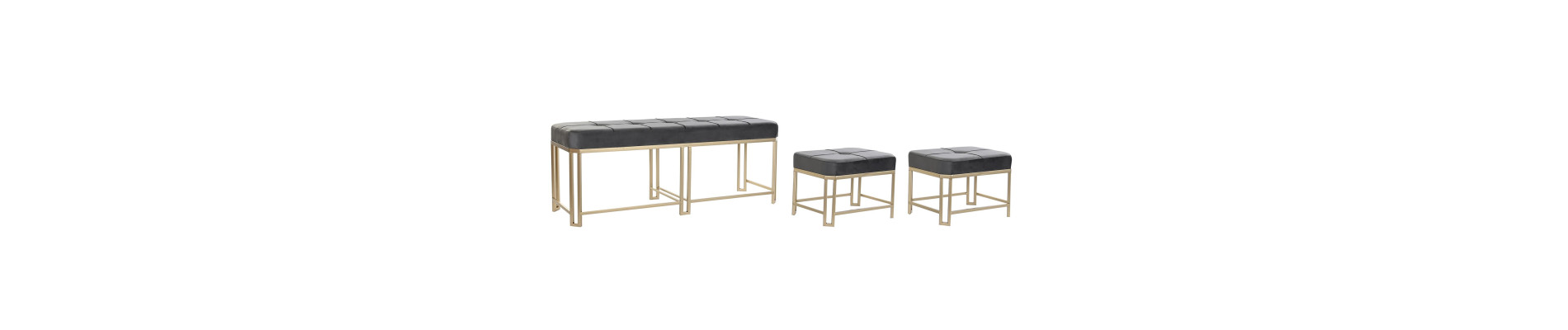 DESCALZADORA SET 3 VELVET METAL 120X40X47