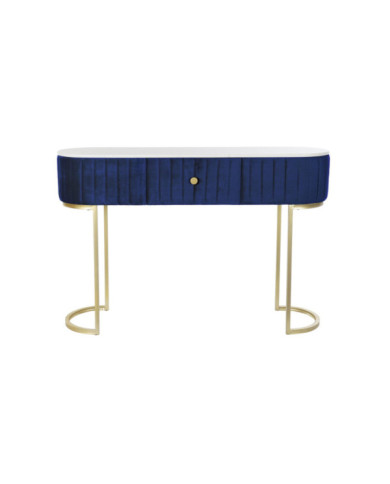 CONSOLA VELVET MARMOL 120X35X80 TERCIOPELO AZUL