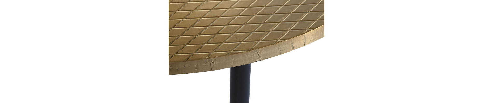 MESA CENTRO MADERA METAL 85X85X45 DORADO