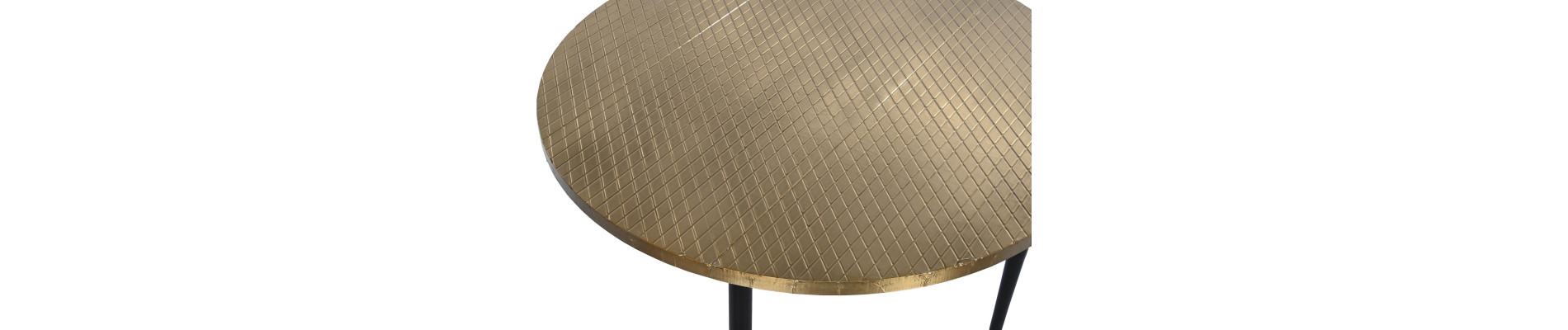 MESA CENTRO MADERA METAL 85X85X45 DORADO
