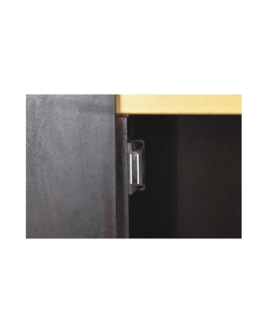 APARADOR MADERA METAL 80X40X120 NEGRO
