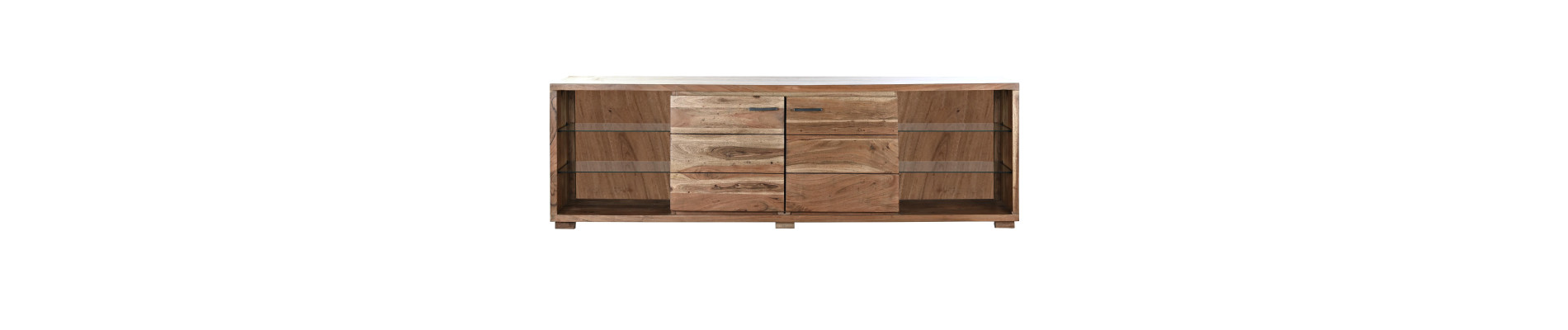 MUEBLE TV ACACIA CRISTAL 200X40X63 NATURAL MARRON