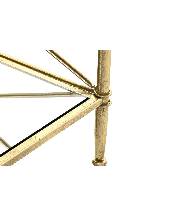 MESITA AUXILIAR METAL ESPEJO 62X62X51 DORADO