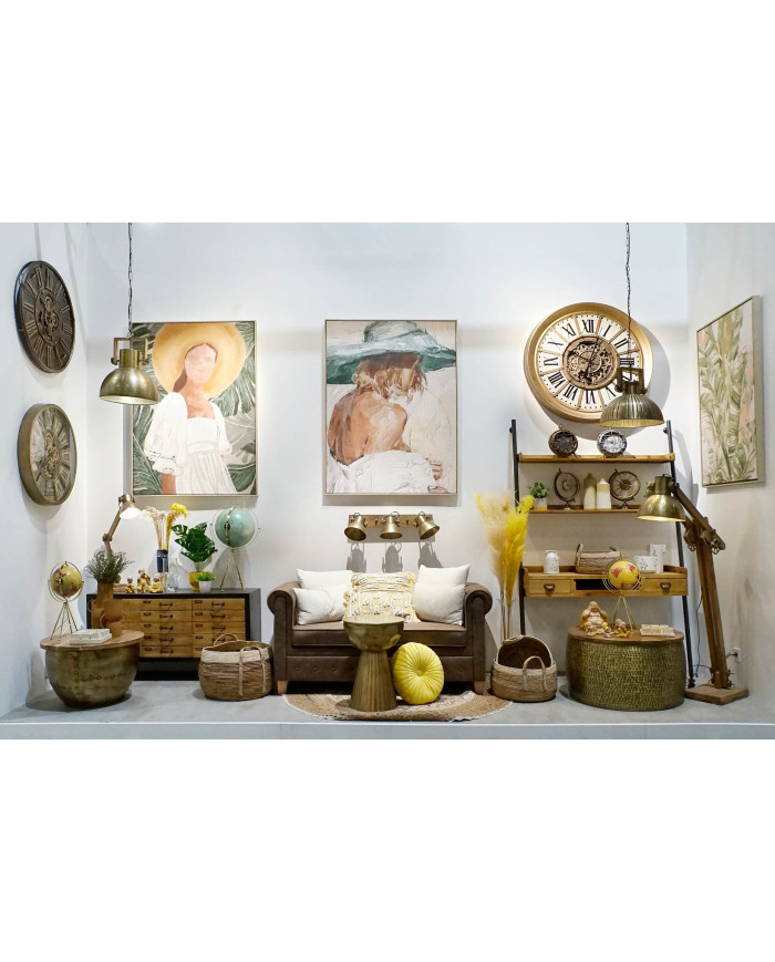 MESA CENTRO METAL MANGO 74X74X44 DORADO