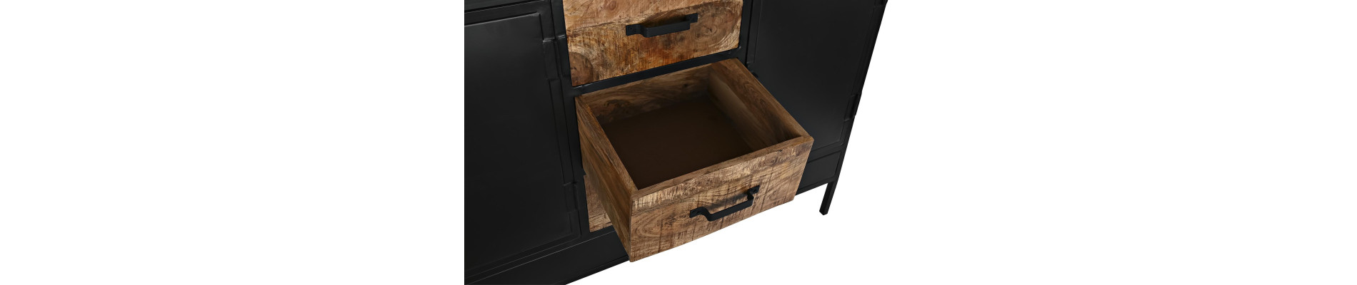BUFFET MANGO METAL 160X40X90 MARRON