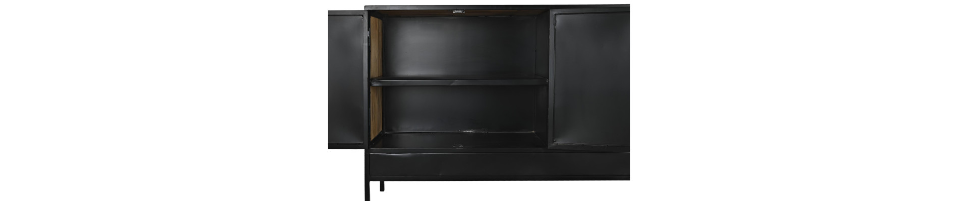 BUFFET MANGO METAL 160X40X90 MARRON