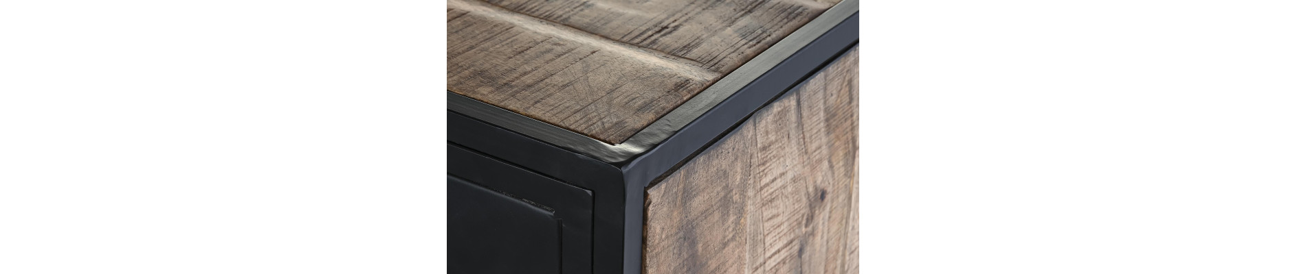 BUFFET MANGO METAL 160X40X90 MARRON