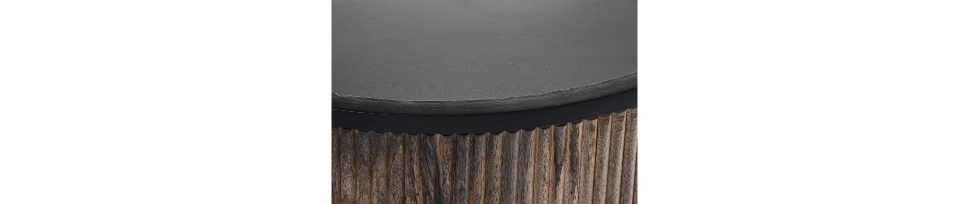 MESA CENTRO MANGO METAL 130X70X46 NEGRO
