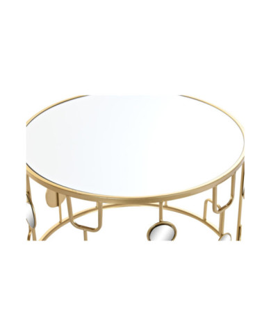 MESITA AUXILIAR SET 2 METAL ESPEJO 80X80X45 MATE