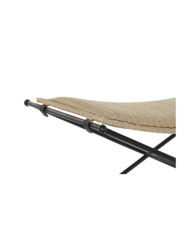 DESCALZADORA METAL RATAN 94X49X44 MARRON CLARO
