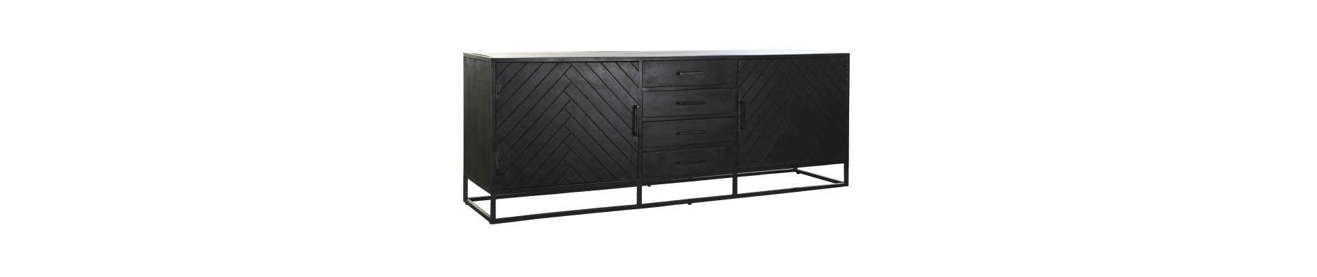 BUFFET MANGO METAL 145X40X90 NATURAL MARRON