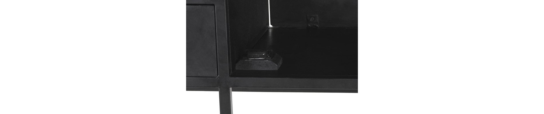 BUFFET MANGO METAL 210X45X75 NEGRO