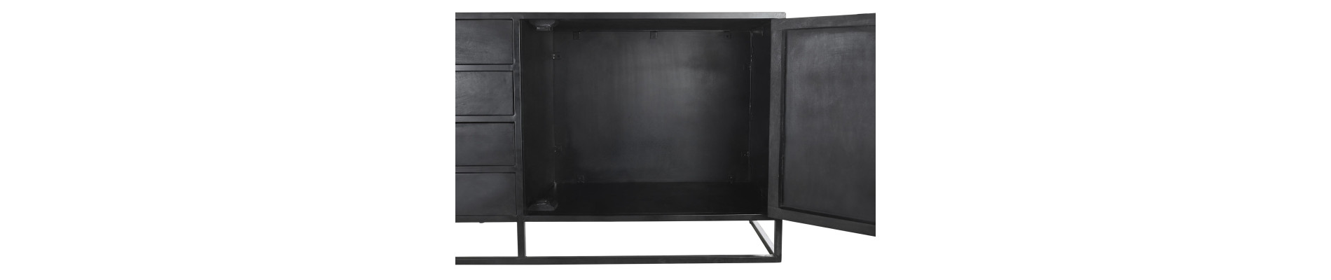 BUFFET MANGO METAL 210X45X75 NEGRO