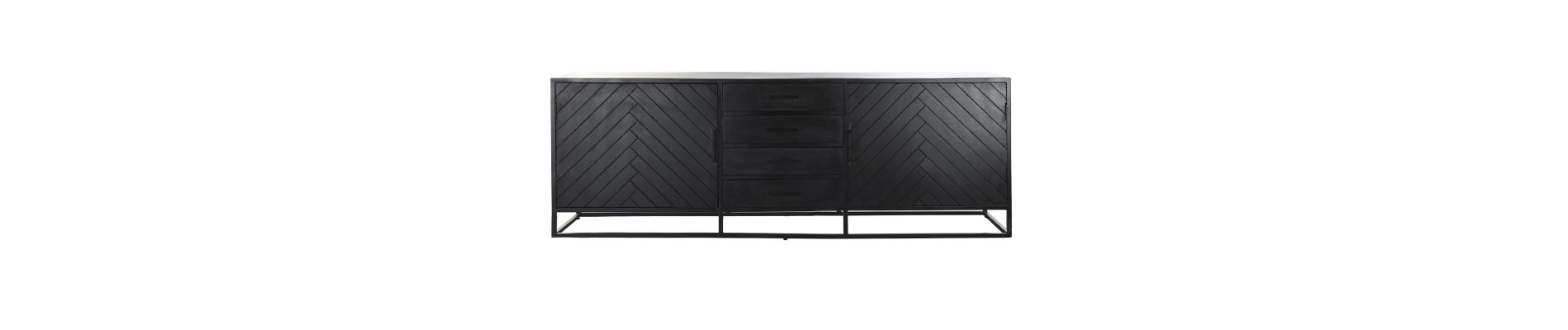 BUFFET MANGO METAL 210X45X75 NEGRO