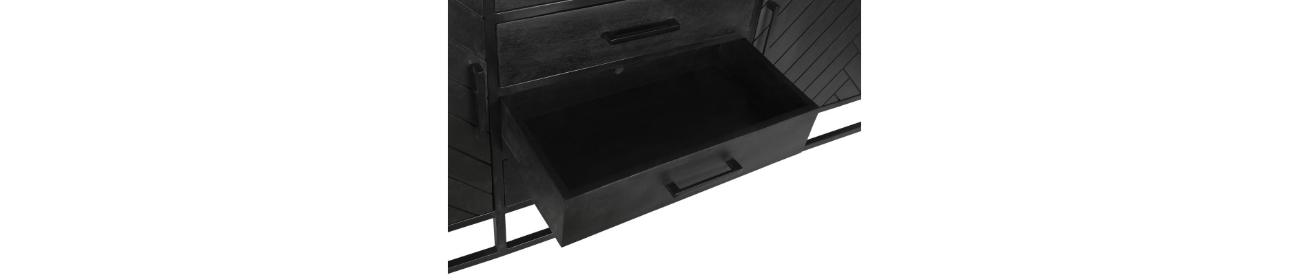 BUFFET MANGO METAL 210X45X75 NEGRO