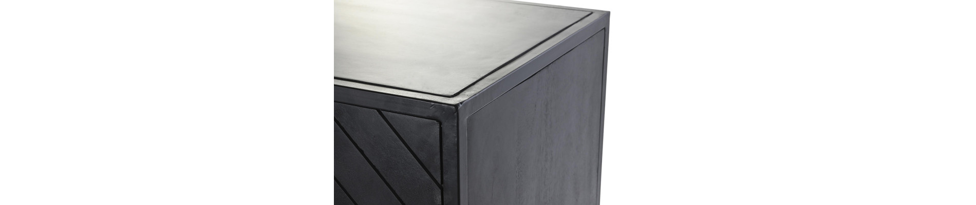 BUFFET MANGO METAL 210X45X75 NEGRO