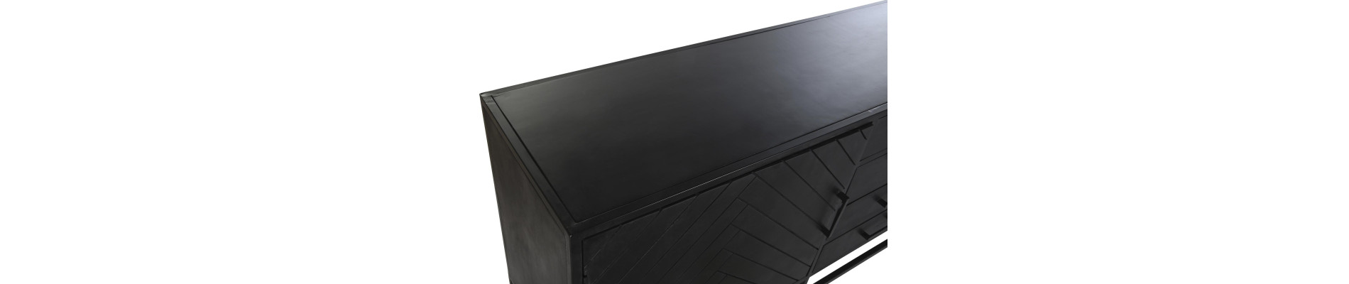 BUFFET MANGO METAL 210X45X75 NEGRO