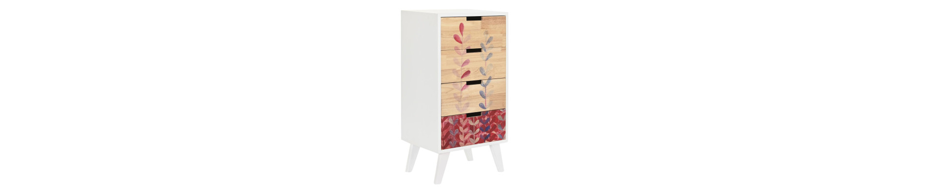 CAJONERA PAULOWNIA 40X30X58,5 3 CAJONES NEGRO
