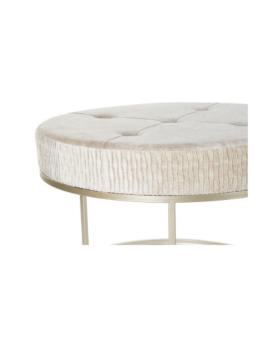 REPOSAPIES SET 2 POLIESTER METAL 80X80X53 BEIGE