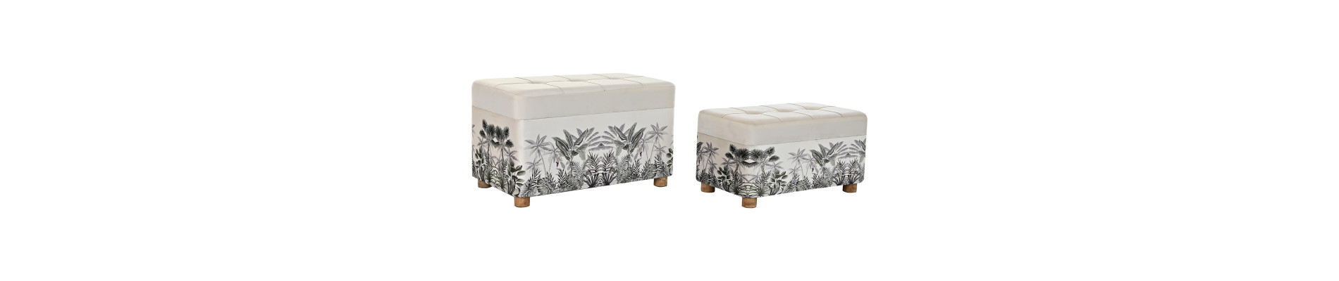 DESCALZADORA SET 2 POLIESTER MDF 70X40X43 TROPICAL