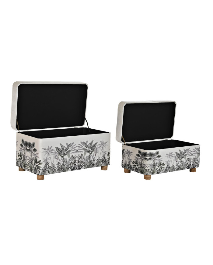 DESCALZADORA SET 2 POLIESTER MDF 70X40X43 TROPICAL