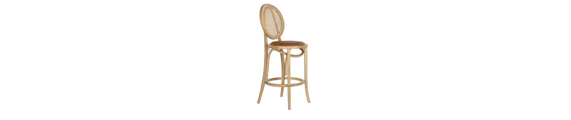 TABURETE METAL RATAN 47X56X106 NATURAL