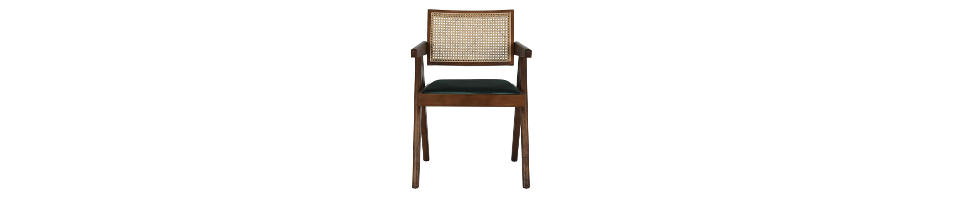 SILLA OLMO RATAN 55X54X82 TAPIZADO VERDE