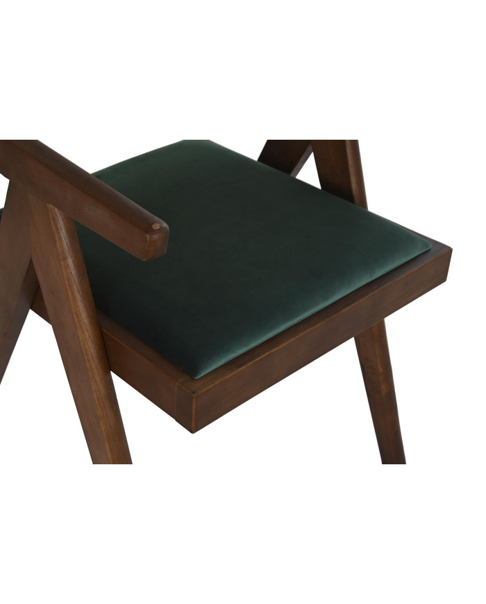 SILLA OLMO RATAN 55X54X82 TAPIZADO VERDE