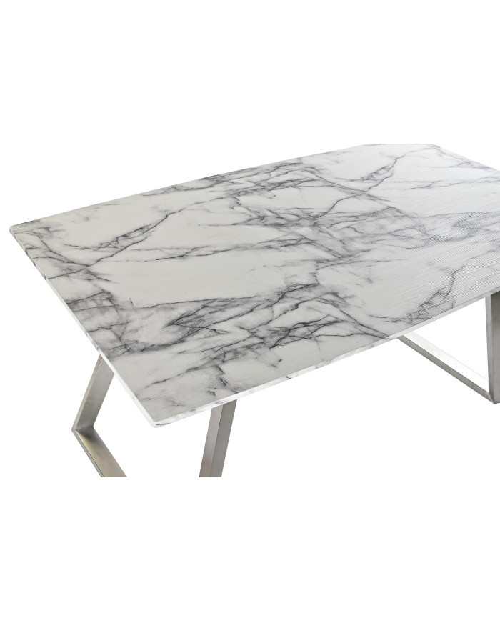 MESA COMEDOR MDF ACERO 160X90X76 BLANCO