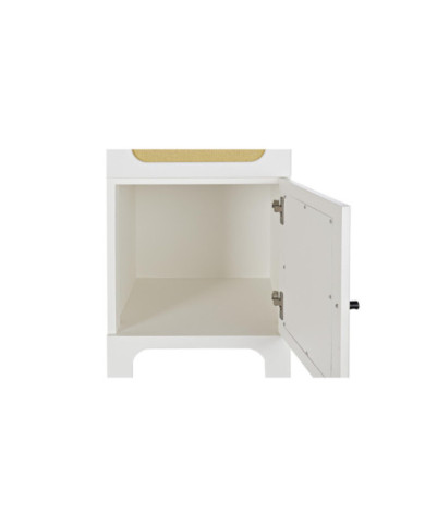 ESCRITORIO ABETO RATAN 140X50X76 BLANCO
