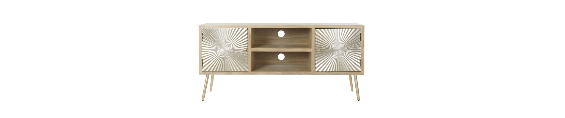 MUEBLE TV MDF ABETO 130X40X60 NATURAL