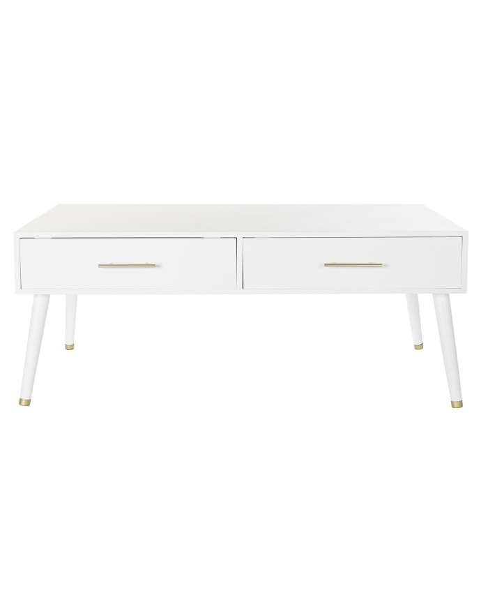 MESA CENTRO MADERA METAL 120X60X50 BLANCO