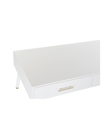 MESA CENTRO MADERA METAL 120X60X50 BLANCO