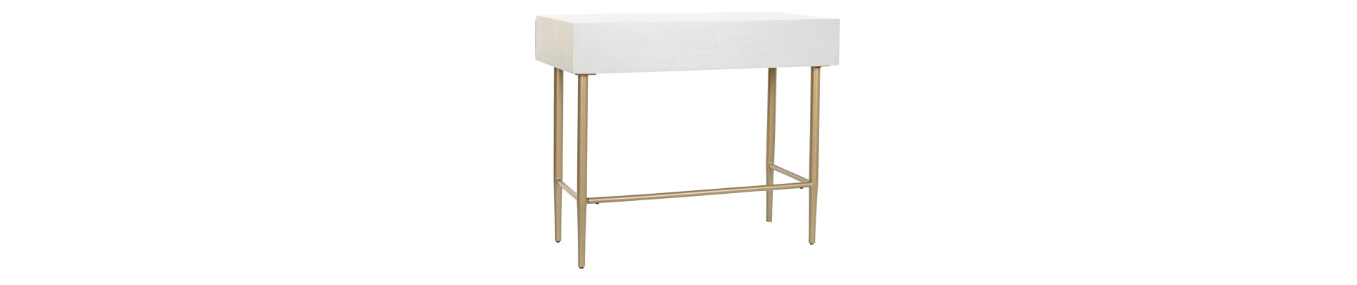CONSOLA MANGO HIERRO 90X45X74 LAZO BLANCO