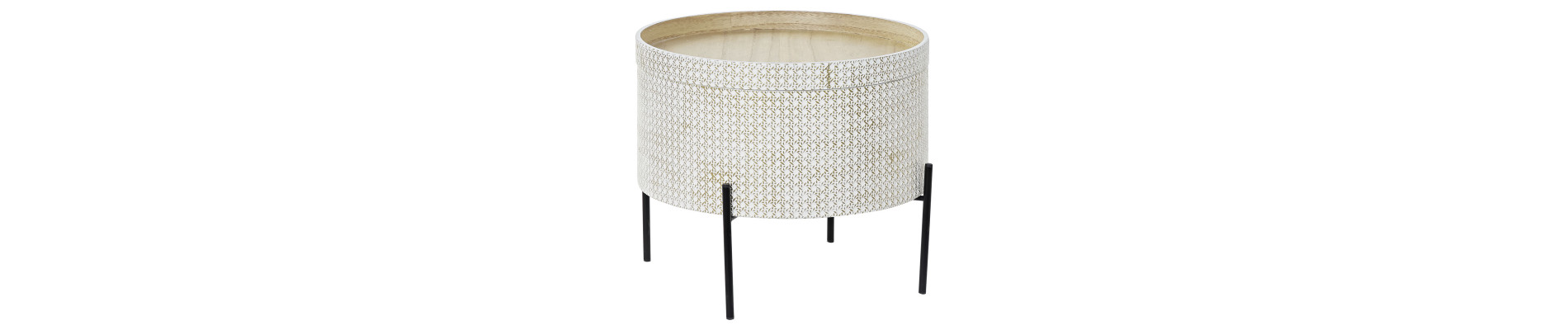 MESITA AUXILIAR MDF METAL 45X45X39 TAPA ENVEJECIDO