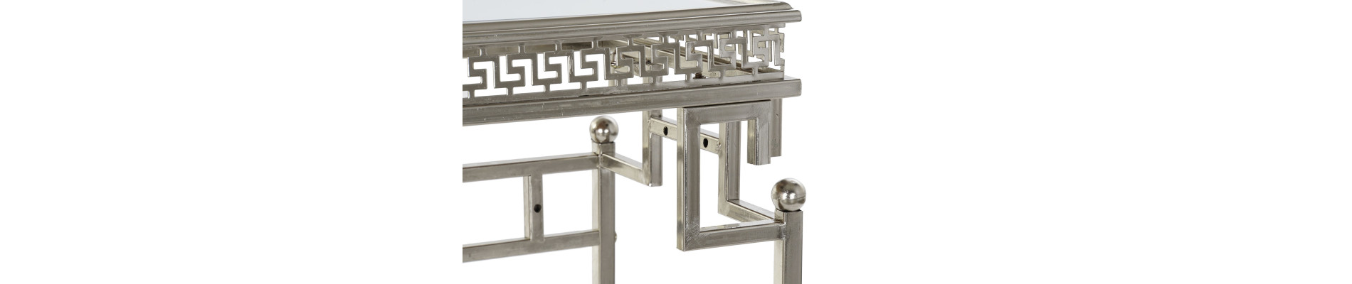 CONSOLA METAL ESPEJO 117X31X75 9,3 KG K ENVEJECIDO