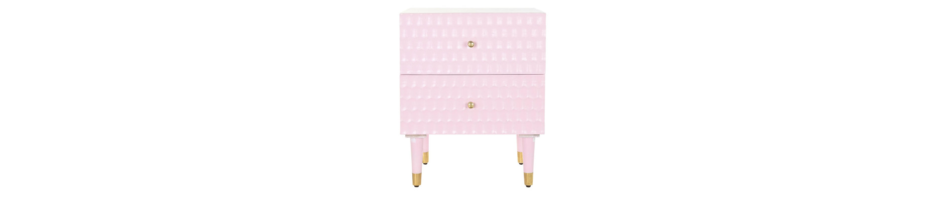MESITA DE NOCHE MANGO METAL 52X42X65 ROSA PALO