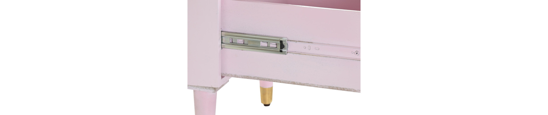 MESITA DE NOCHE MANGO METAL 52X42X65 ROSA PALO