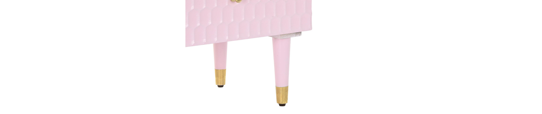 MESITA DE NOCHE MANGO METAL 52X42X65 ROSA PALO