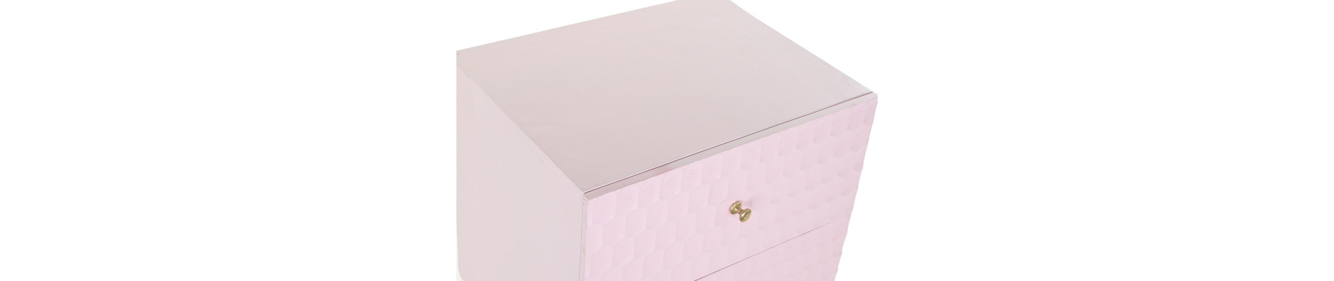 MESITA DE NOCHE MANGO METAL 52X42X65 ROSA PALO