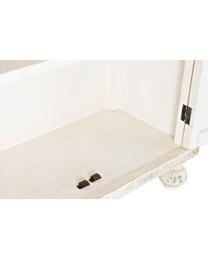 APARADOR ABETO MDF 93,5X36,5X110 ENVEJECIDO BLANCO