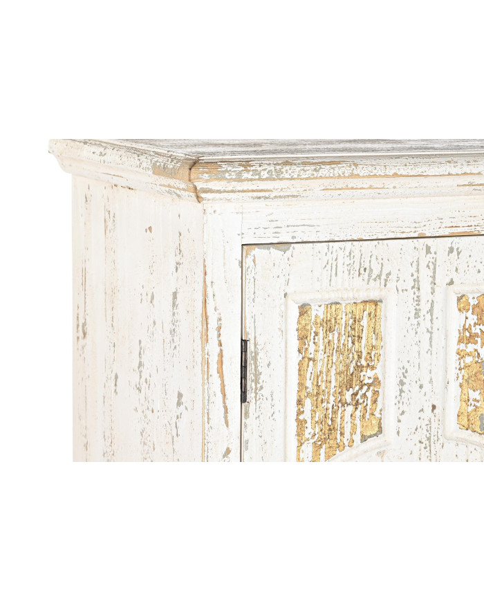 APARADOR ABETO MDF 93,5X36,5X110 ENVEJECIDO BLANCO