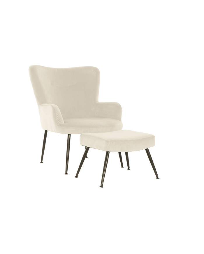 SILLON SET 2 POLIESTER METAL 70X60X84 45,5X37X35,5