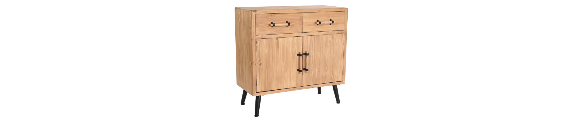 BUFFET MADERA 80X38X74 2 PUERTAS NATURAL MARRON