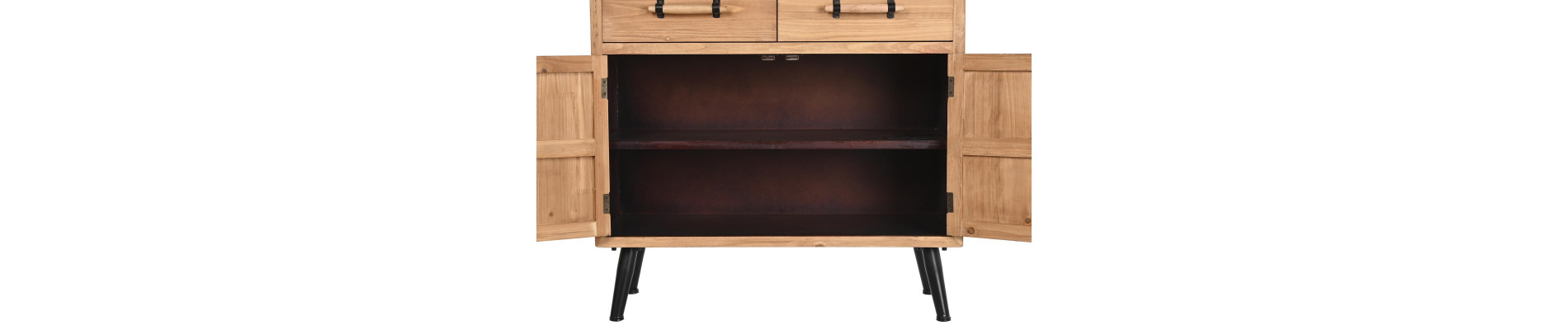 BUFFET MADERA 80X38X74 2 PUERTAS NATURAL MARRON
