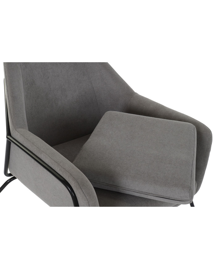 BUTACA POLIESTER METAL 75X76X82 GRIS