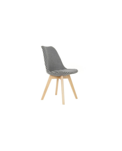 SILLA POLIESTER MADERA 47X50X80 PATA DE GALLO