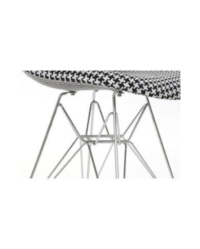 SILLA POLIESTER METAL 47X49X83 47CM PATA DE GALLO