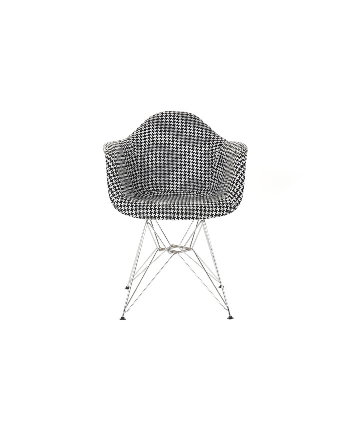 SILLA POLIESTER METAL 63X61X83 46CM PATA DE GALLO