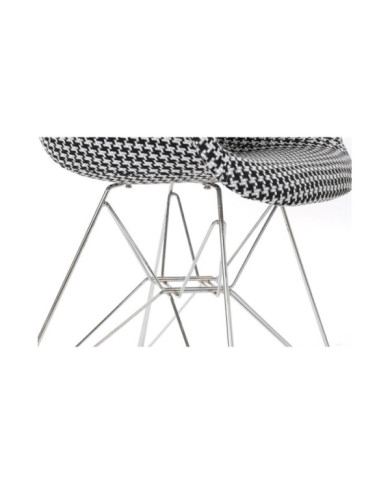 SILLA POLIESTER METAL 63X61X83 46CM PATA DE GALLO